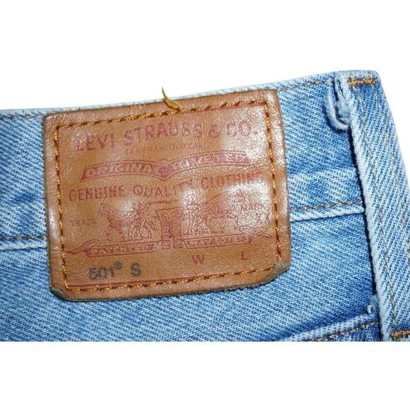Levi’s Premium 501 S Skinny – W24 L28 – Distressed Button Fly – Light Wash - Picture 6 of 6